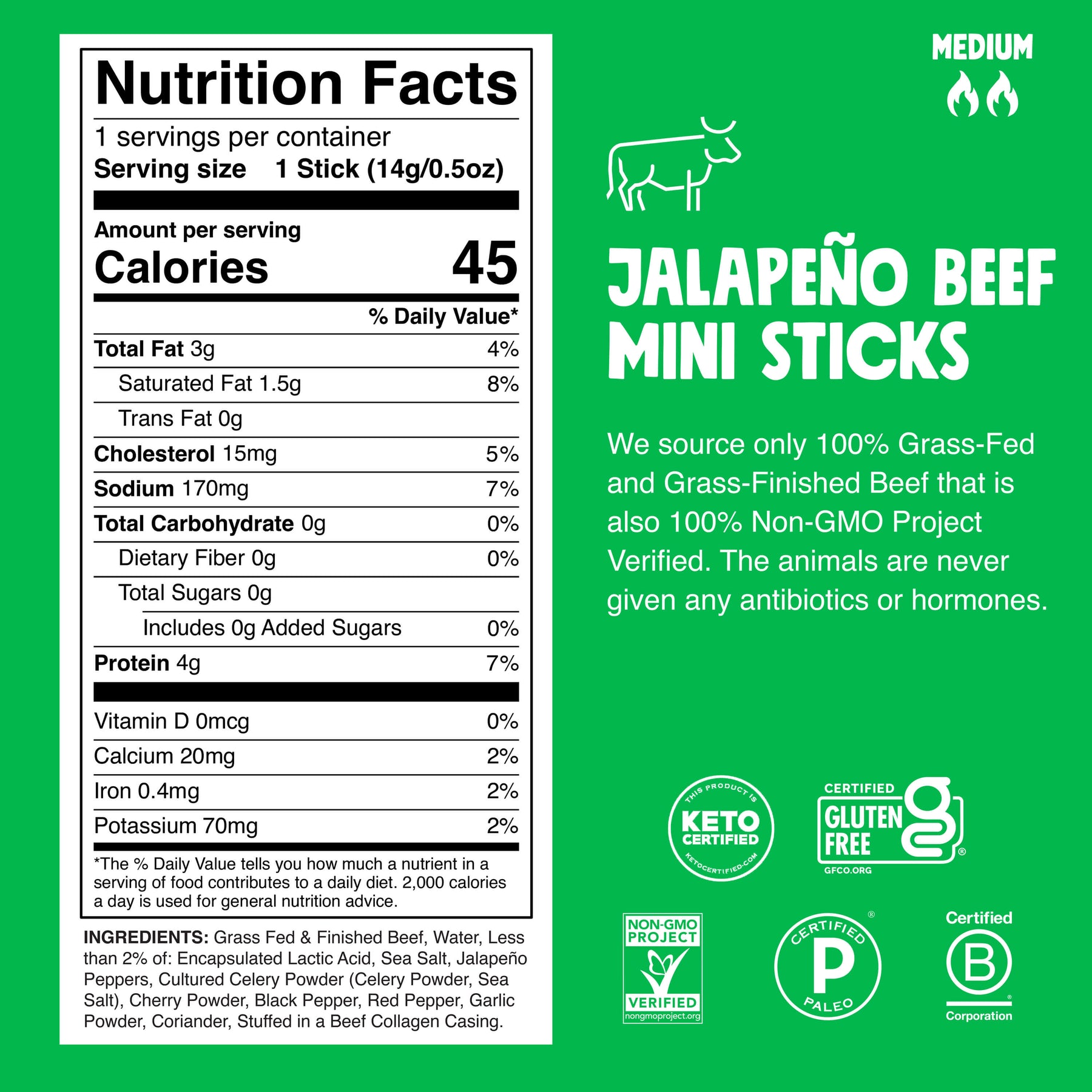 6 ct. Jalapeno Beef Chomplings - Premium Active Choice