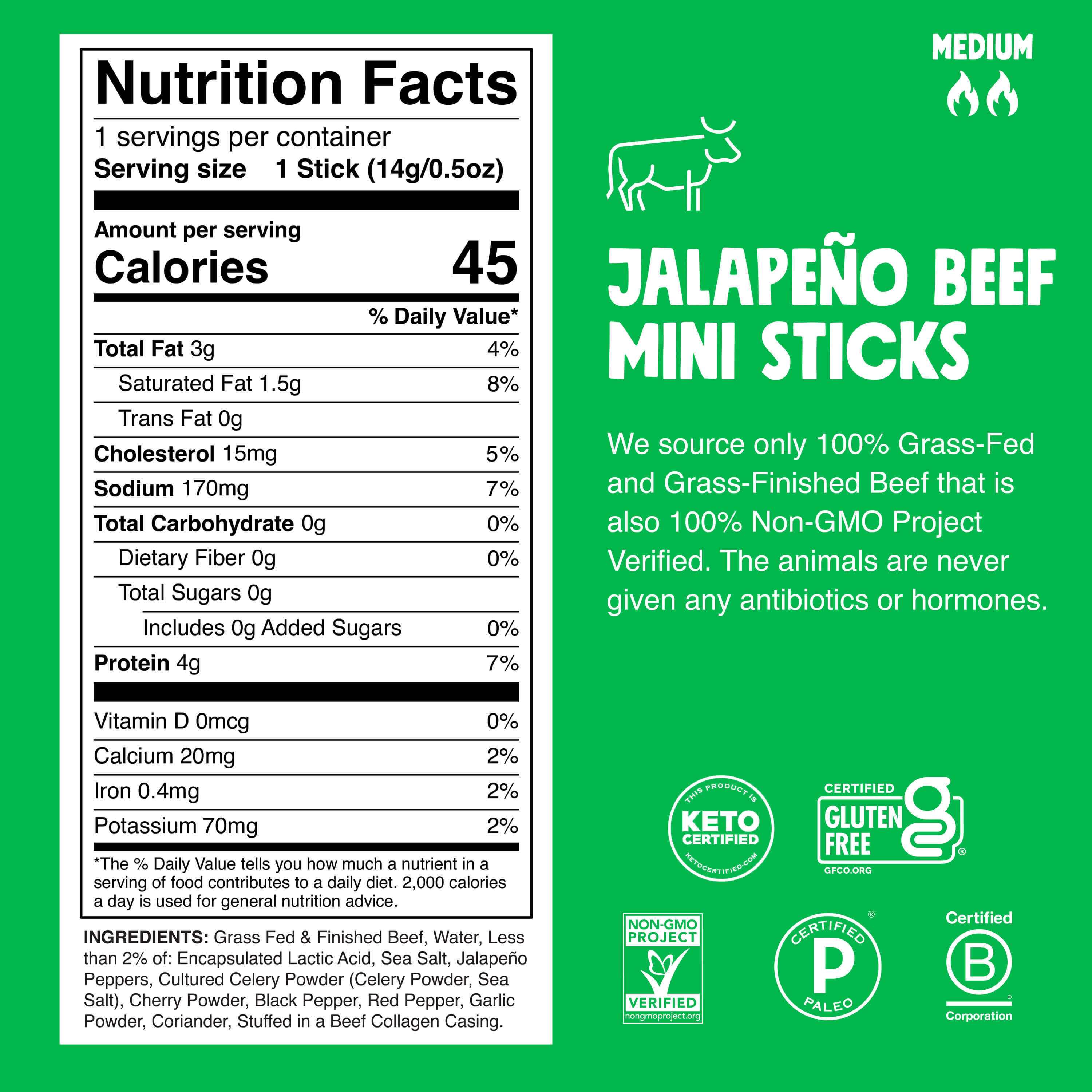 6 ct. Jalapeno Beef Chomplings - Premium Active Choice