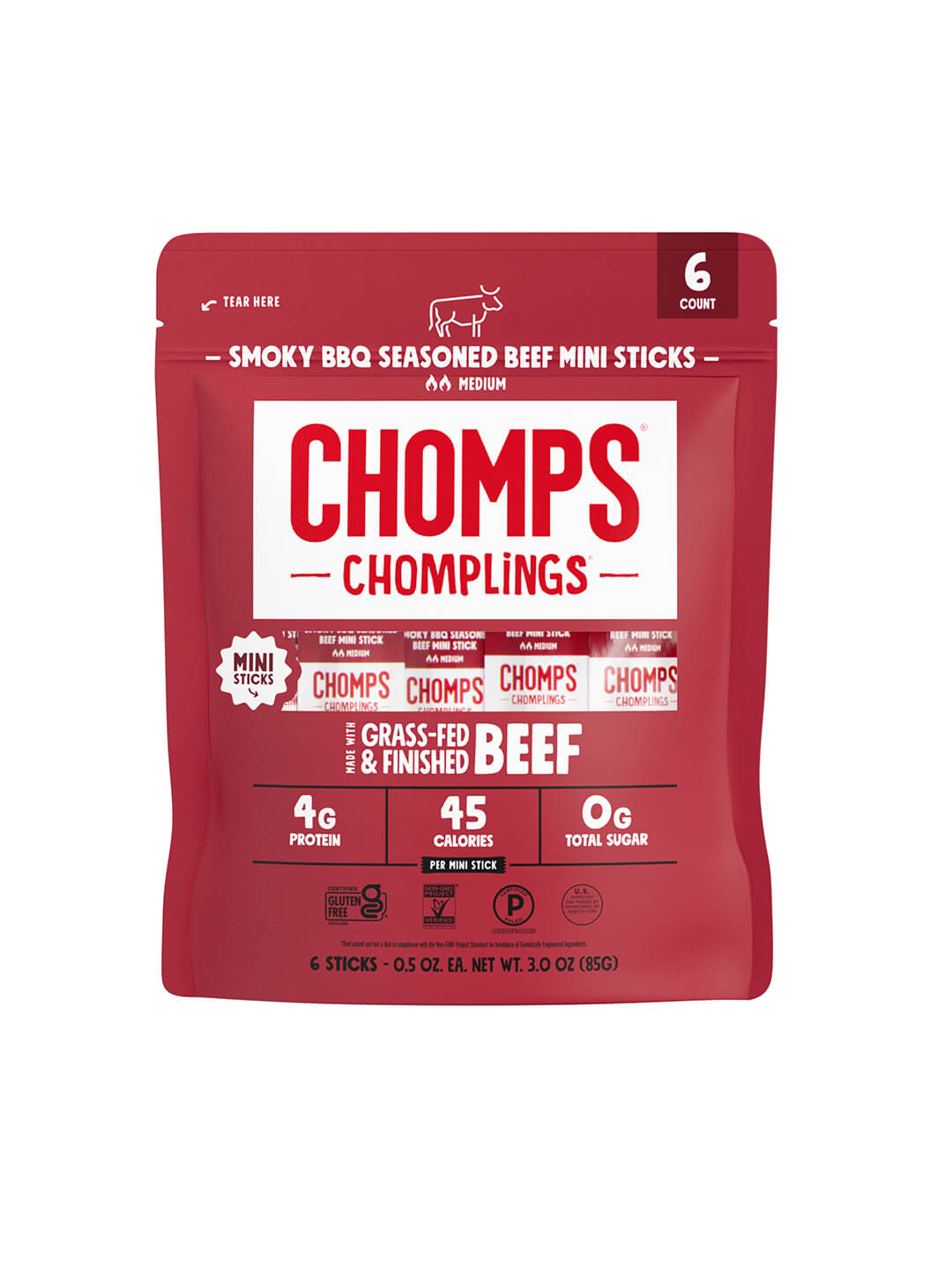 6 ct. Smoky BBQ Beef Chomplings - Ready Travel Box